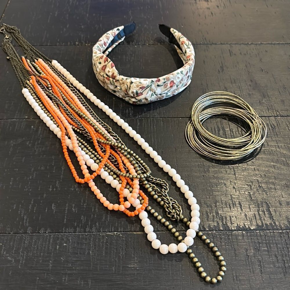 Premier Designs Papaya Cottage Core Prairie Head Necklace Bracelet Bundle Fall